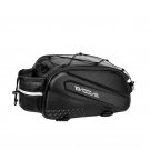 Cycle Bike Trunk Bag, Black Hardshell Waterproof Rear Rack Cargo, Shoulder Strap