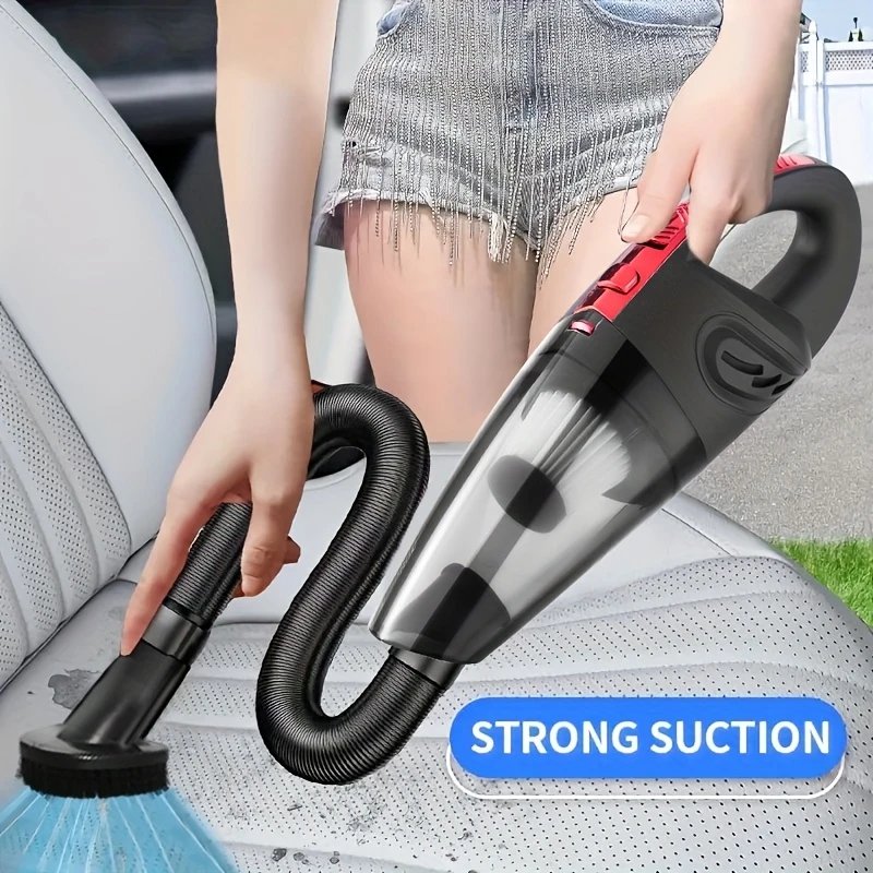 Handheld Car Vacuum Cleaner - Easy to Clean, Pet Hair & Keyboard, Dry/Wet Cleaning