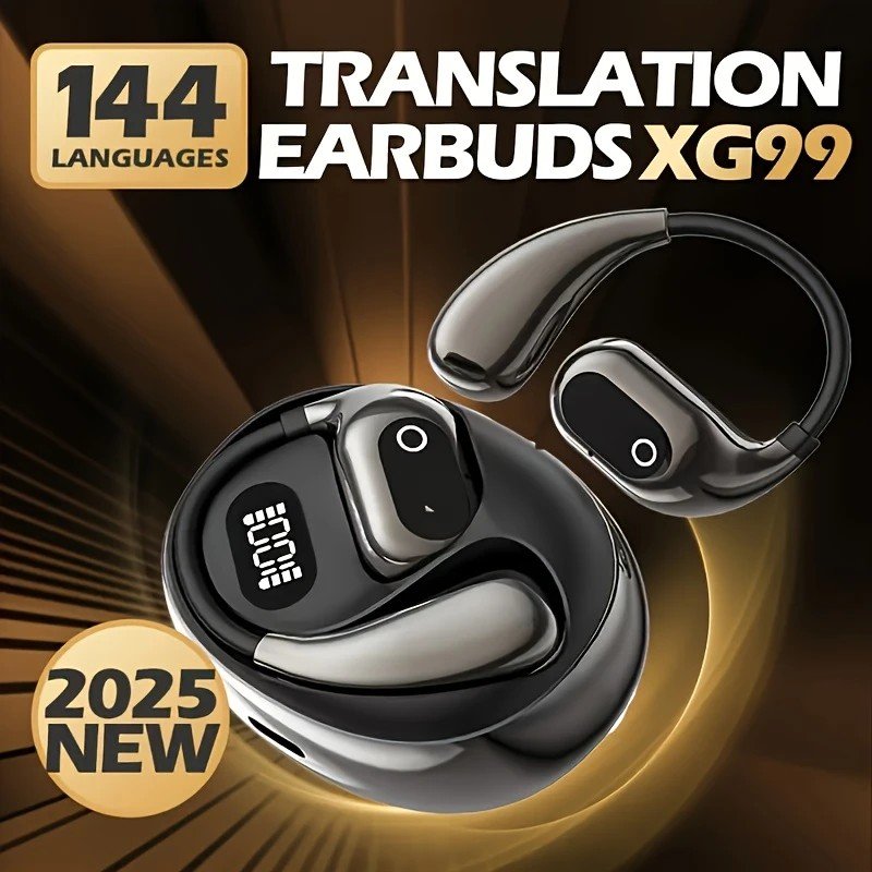 AI Translator Earbuds: 144 Languages, Real-Time, Wireless, USB Rechargeable &acirc;�� Travel & Business