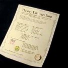 The Day You Were born