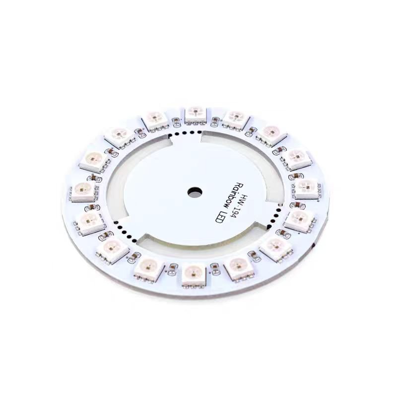 16 bit WS2812 5050 RGB LED Ring ; 2xGND, 2xVCC, IN and OUT