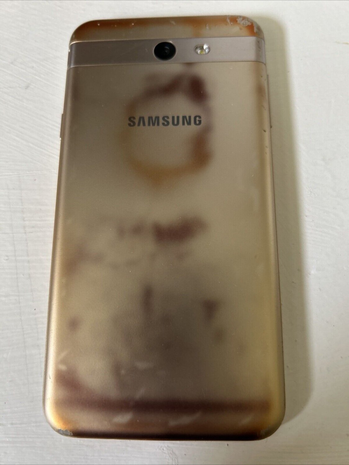 Samsung Galaxy J7 Prime J727T 16GB Gold Grade C Burned Back unlocked