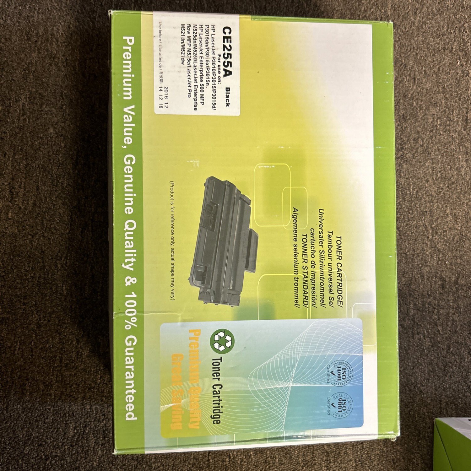 CE255A High Yield Toner Cartridge For HP LaserJet P3015x P3016 MFP M525f M525c
