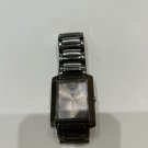 Kenneth Cole Men’s 8.5" Silvertone Watch Curved Black Dial New Battery