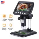 1000X Digital Microscope 4.3'' LCD 1080P 8 LED USB Camera for PCB Soldering Tool
