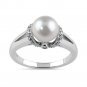 SS Shell Pearl ring Engagement Ring