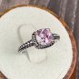 Pink Celtic Cushion CZ Ring SS-14K
