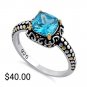Pink Celtic Cushion CZ Ring SS-14K
