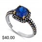 Pink Celtic Cushion CZ Ring SS-14K