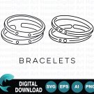 Bracelets SVG icon vector illustration set Bracelets SVG icon vector illustration set
