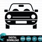 Car Front View Silhouette Vehicle SVG Vector Icon