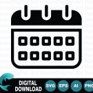 Calendar icon with spiral binding