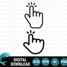 Two hands pointing clicking gesture touch interaction SVG symbol