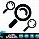 Magnifying Glass Search Find Zoom Investigate Research SVG Icon Set