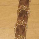 Kendra Scott Tan Satin Belt with Gold Filigree Accents!