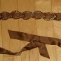 Kendra Scott Tan Satin Belt with Gold Filigree Accents!