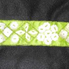Green Satin Belt w/MOTHER OF PEARL accents - BEAUTIFUL!