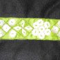 Green Satin Belt w/MOTHER OF PEARL accents - BEAUTIFUL!