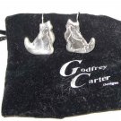 GODFREY CARTER Handmade Silver Cat Earrings - New!!