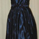 Vintage LAURA ASHLEY Blue Taffeta Dress Spagetti straps