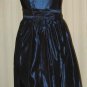 Vintage LAURA ASHLEY Blue Taffeta Dress Spagetti straps