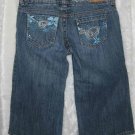 ROXY Girls Long Denim Shorts/Jeans Painted Flowers S 12