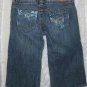 ROXY Girls Long Denim Shorts/Jeans Painted Flowers S 12