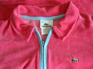 LaCoste Bright Pink Velour Shirt