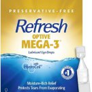 Refresh Optive MEGA-3 Lubricant Eye Drops Preservative-Free Artificial Tears, 0.01 fl oz (0.4 mL)