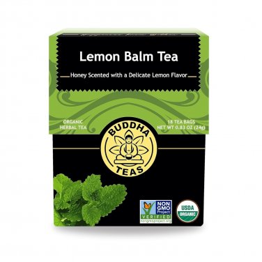 Buddha Teas Organic Lemon Balm &acirc;�� 18 Bleach-Free Tea Bags, USDA Organic, OU Kosher