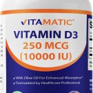 Vitamatic Vitamin D3 10000 IU (250 mcg) - 500 Softgels (Olive Oil Based)