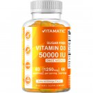 Vitamatic Sugar Free Vitamin D3 (50,000 IU) - 120 Pectin Based Gummies.