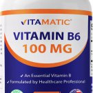 Vitamatic Vitamin B6 (Pyridoxine HCI), 100mg 250 Vegetarian Tablets