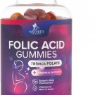 Folic Acid Gummies, 120 Ct – 785 mcg B9 for Women Before, During & After Pregnancy, Vegan Support