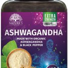 Organic Ashwagandha 1950mg w/ Black Pepper for High Absorption & Stress Support