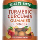Nature's Truth Turmeric and Ginger Gummies | 70 Count | Peach Flavor | Vegan