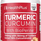 Health Plus Turmeric Curcumin – 90 Capsules, Herbal Dietary Supplement