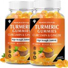 Turmeric Curcumin Gummies 2 Pack – Ginger & Black Pepper for Immune & Muscle Support