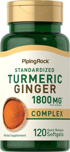 Piping Rock Turmeric & Ginger 1800mg &acirc;�� Black Pepper Herbal Complex, 120 Softgels