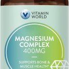Vitamin World Magnesium Complex – 400 mg Magnesium Citrate, Dietary Supplement