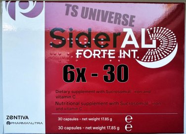 Sideral Forte &acirc;�� Iron Supplement with Vitamin C, 180 Capsules (1 Pack)