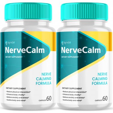 (2 Pack) NerveCalm Advanced Nerve Support Formula Nerve Calm Vitamin 120 Capsules