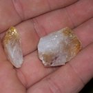 2 pieces of yellow quartz