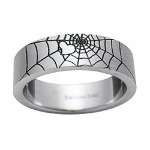   Spider Web design Stainless Steel Unisex Ring