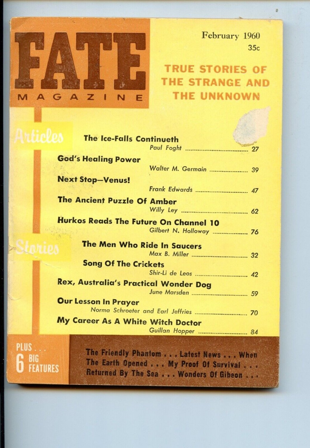 Fate Magazine #119 Feb 1960 VG