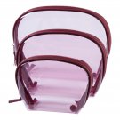 Samantha Brown To-Go 3-pack Clear Cosmetic Organizer Set, Rose Samantha Brown To-Go 3-pack Clear Cosmetic Organizer Set, Rose
