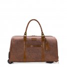 Patricia Nash Womens Brown Signature Map Trolley Duffle Bag-Riot Rust