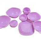 Tupperware Heritage 16-piece Square and Round Bowl Set W/ Lids- Purple - Tupperware Heritage 16-piece Square and Round Bowl Set W/ Lids- Purple -