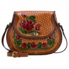 Patricia Nash Arezzo Painted Rose Tooled Leather Saddle Bag - New - Org. $299.95 Patricia Nash Arezzo Painted Rose Tooled Leather Saddle Bag - New - Org. $299.95