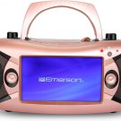 Emerson EDL-2870H 7” Bluetooth DVD Boombox with AM/FM Radio & Digital TV - Pink Emerson EDL-2870H 7” Bluetooth DVD Boombox with AM/FM Radio & Digital TV - Pink